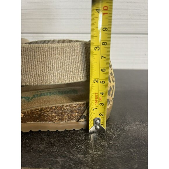 Wedge Bionatura Sandals In Brown Suede Leather And Animal Print Shoes Size 5 - Picture 7 of 8